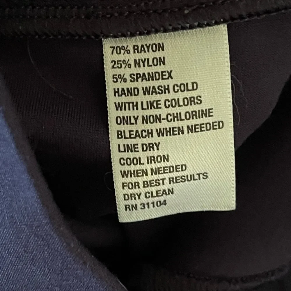Crown & Ivy Petite Women’s Dark Blue Elastic Stretch Activewear Leggings Size:PM